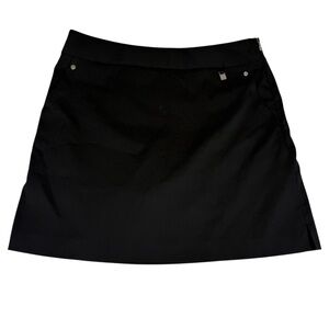 Cutter and Buck Women’s Black Golf Skirt, Side Zipper, Two Side Pockets Size 10